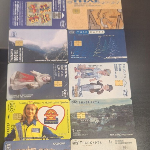 Phone cards like new, set of 12 from 1998 to 2015