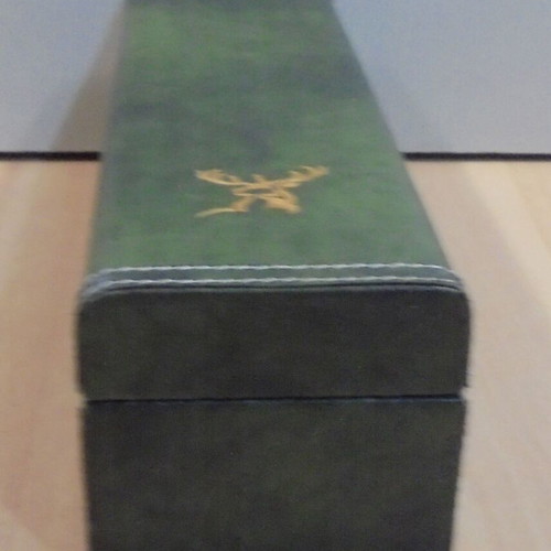 Glenfiddich Scotch Whisky promotional wooden case with leather lining like new