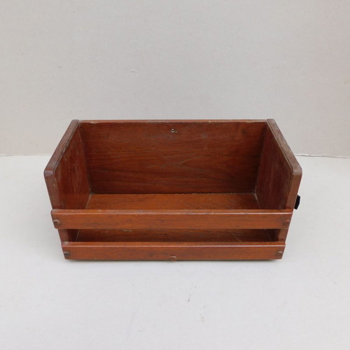 Wooden shelf made of pine, originally installed on a recreational boat