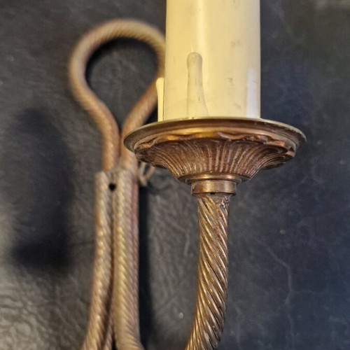 Bronze wall light antique vintage used