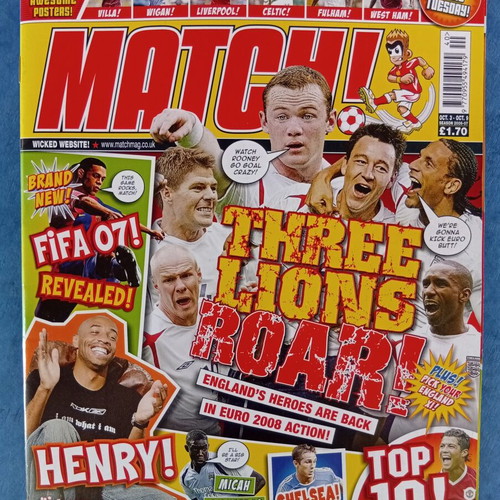 Match Football Magazine issue 3-9/10/2006 like new with Chelsea posters