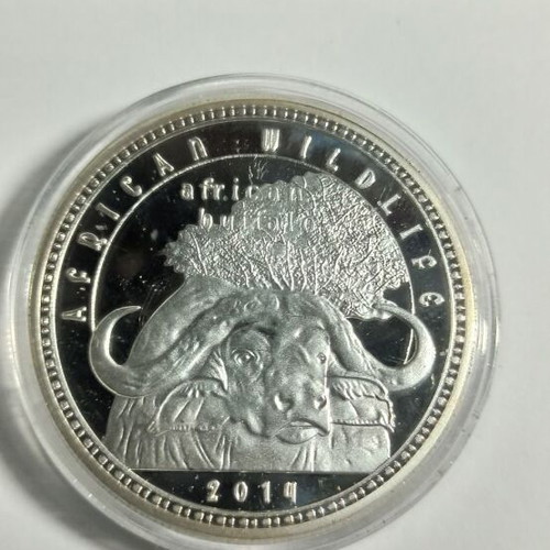 Zambia 1000 Kwacha 2014 African Wildlife african buffalo silver plated new, uncirculated in capsule