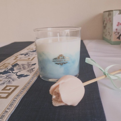 Soy Wax Candle new, blue scent
