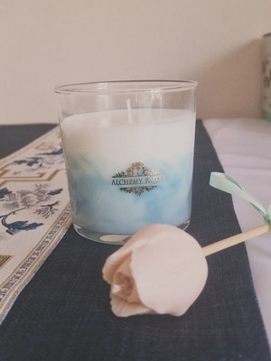 Soy Wax Candle new, blue scent