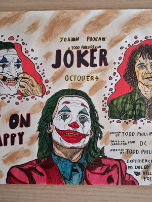 Κορνίζα The Joker καινούργια με χειροποίητη αφίσα