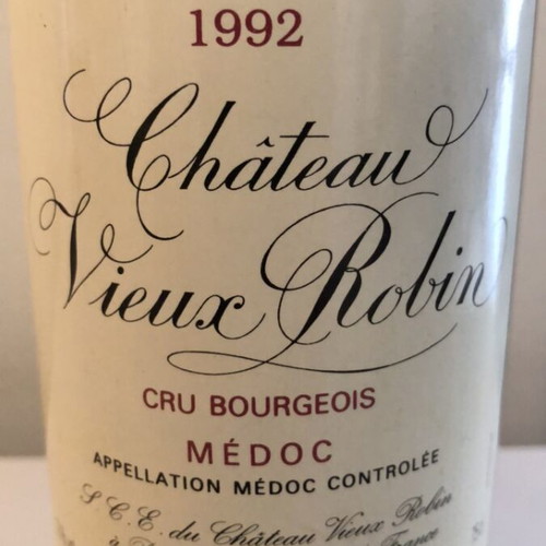 Red French wine Chateau Vieux Robin Cru Bourgeois Medoc Vintage 1992 new