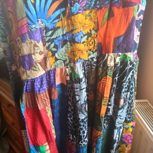 Patchwork dresses one size made of 100% viscose, new