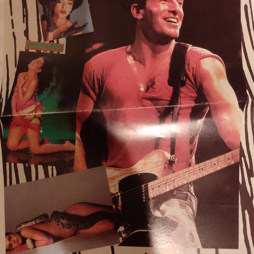 Dimitris Kontolazos and Bruce Springsteen poster like new, Katerina magazine