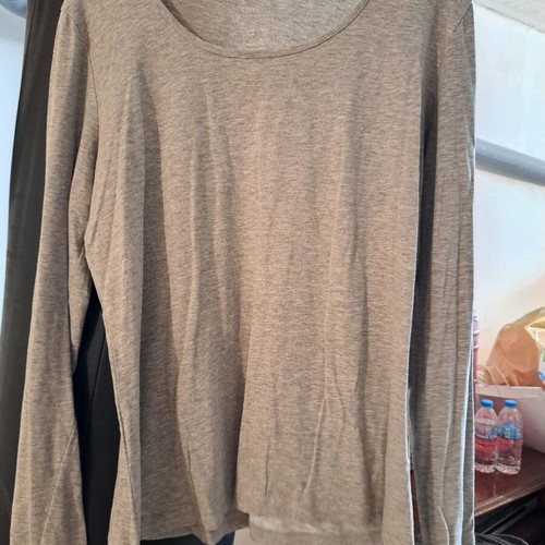 Women's long-sleeve blouse like new, size L, gray