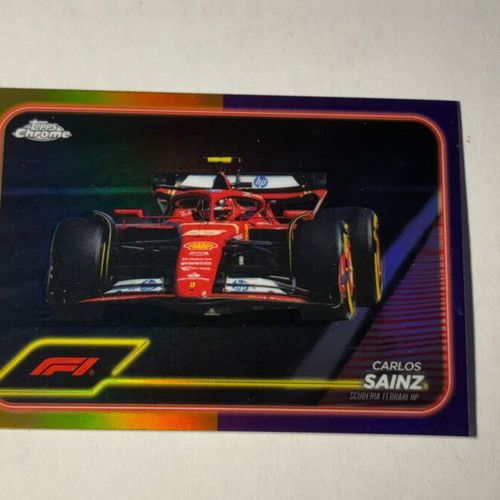 Carlos Sainz 2024 Topps Chrome Formula 1 F1 Gold Purple Refractor card like new