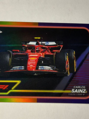 Carlos Sainz 2024 Topps Chrome Formula 1 F1 Gold Purple Refractor card like new