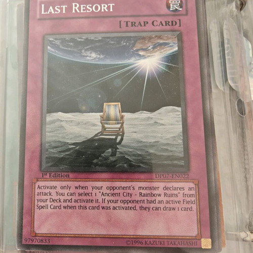 Yu-Gi-Oh card Last Resort like new