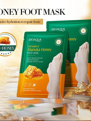 Bioaqua foot mask with honey and vitamin E new