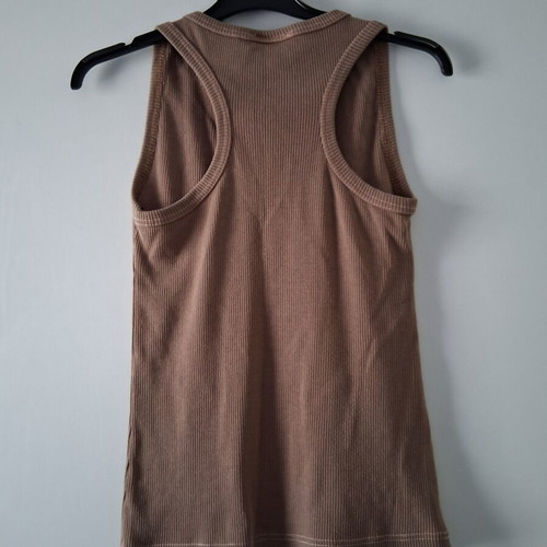 Vintage sleeveless elastic blouse size S, like new, brown