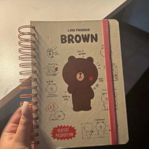 Brown Line Friends notebook new