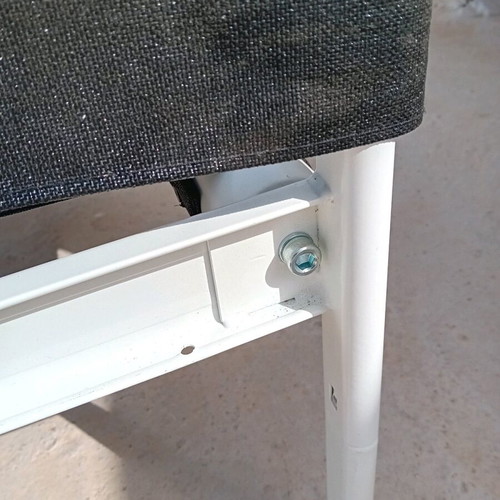 Two-seat sofa like new with metal frame, set of two