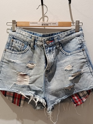 Denim shorts high-waist medium, like new, blue