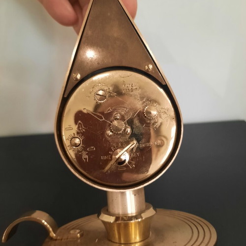 Swiza 8 vintage mechanical table clock alarm used