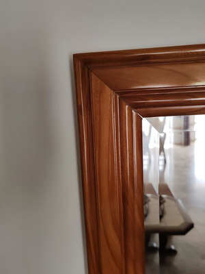 Ξύλινος πλατύς καθρέφτης μεταχειρισμένος, 145x85 εκ