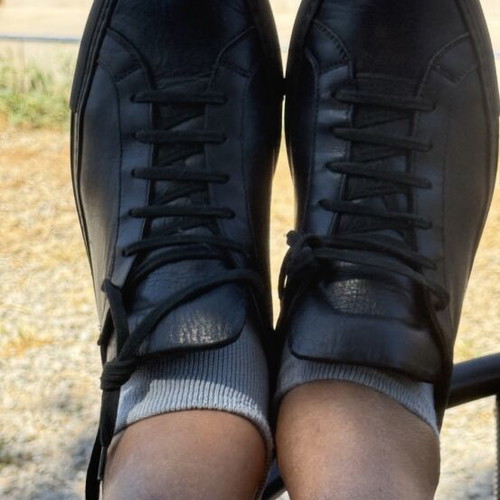 Common Projects Black Leather Sneakers EU 42 Unworn