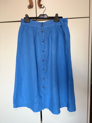 pepe jeans φούστα μπλέ με κουμπιά