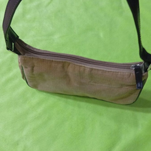 Atmosphere corduroy shoulder bag like new, beige 90s style