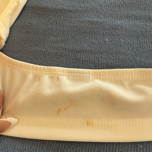 Sexy Laced Top used, size M, black and white with stain