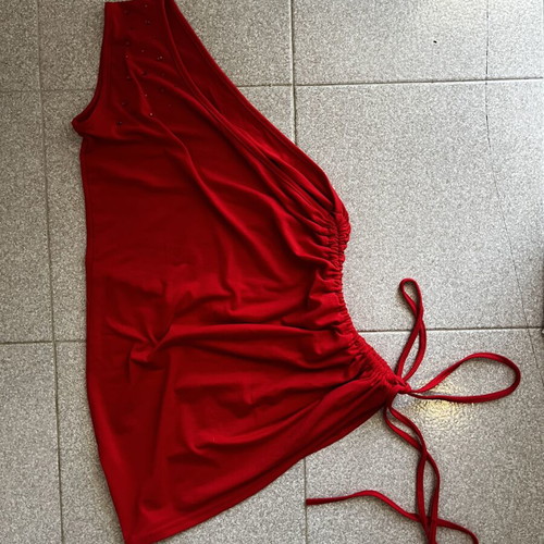 Y2K One Shoulder Top Used, Red, Summer Style