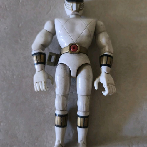 White Power Ranger figure used, from the movie