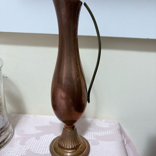 Copper vase vintage used with defects