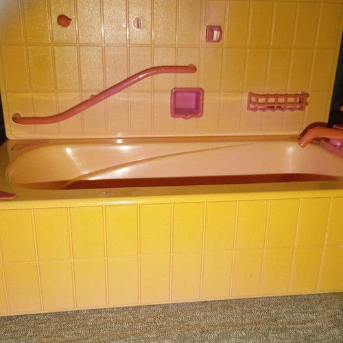 Vintage Barbie doll bathtub Woolworth collectible toy