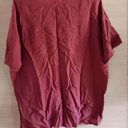 Women's short-sleeve blouse used, dark red, size XL