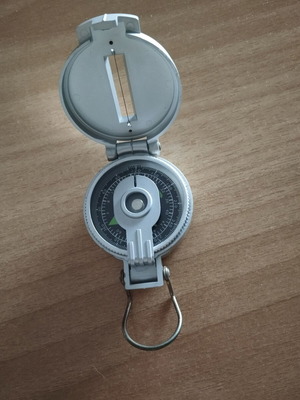 Military Type Compass like new with plastic cover, ideal for hiking