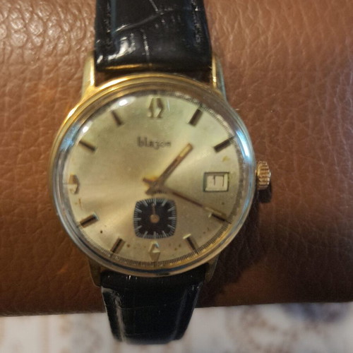 Blazon 17 Rubis gold-plated mechanical men's watch, vintage