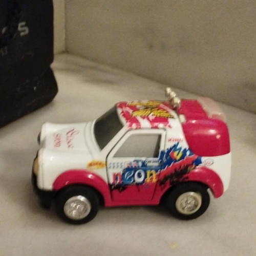 Disco Car Neon Pull Back and Go toy car used, excellent condition