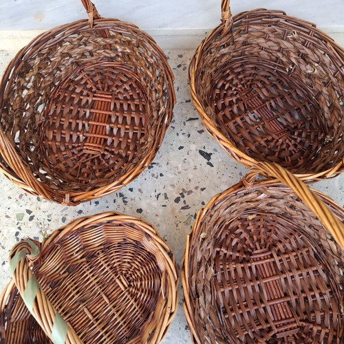 Wicker baskets, set of 4
