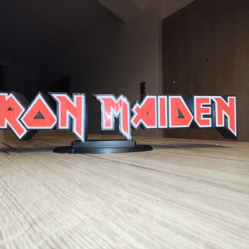 Iron Maiden 3D Printed Logo Stand new, 30×7×2.5 cm