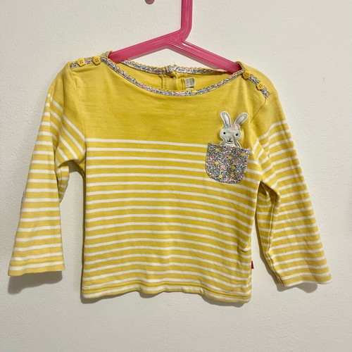 Jojo maman bebe long-sleeve blouse used, yellow, 3-4 years
