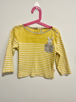 Jojo maman bebe long-sleeve blouse used, yellow, 3-4 years