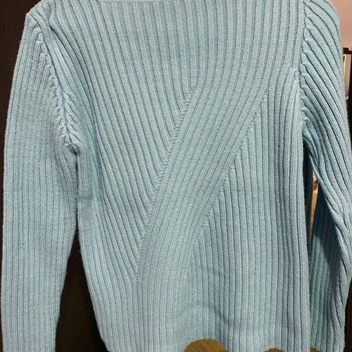 Knitted women's sweater new, size M, blue-turquoise