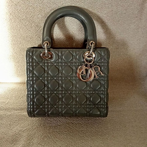 Dior Lady Dior medium handbag, grey