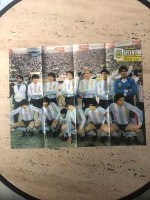 Retro Double Poster "ΜΠΛΕΚ" Argentina vs West Germany 1986 like new