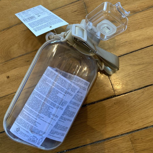 Water bottle with strap beige color 750ml new