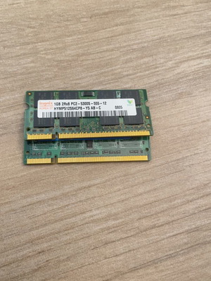 Ram DDR2 5300s 2GB used (2x1GB)