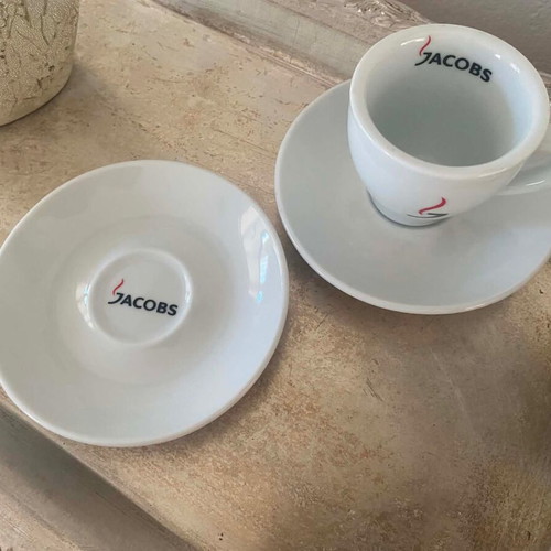 Jacobs collectible espresso coffee cups set of 2 like new