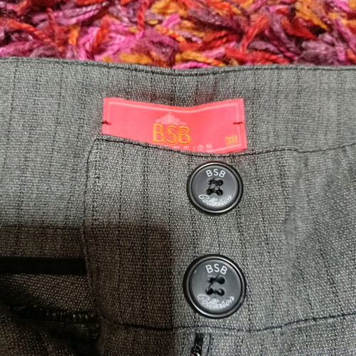 BSB gray vintage pants with thin stripes, fitted, like new, size 38