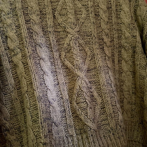 Vintage knitted sweater green used, size S/M