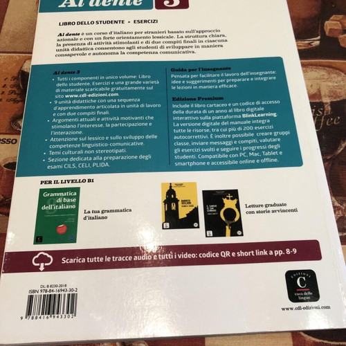 Al dente 3 Libro dello studente + Esercizi like new, Italian