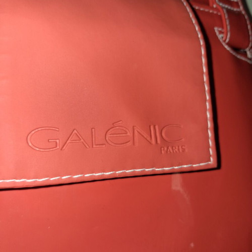 Vintage shoulder bag Galenic Paris, red-orange