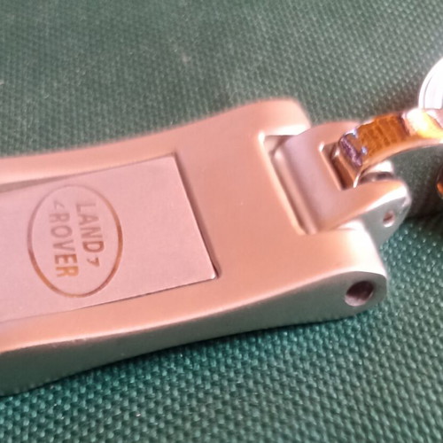 Vintage Land Rover metallic keychain, New Old Stock (NOS)